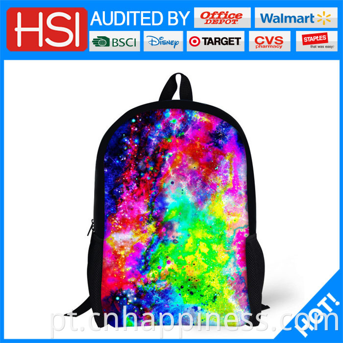 Aprovado pelo Walmart 3D Print Backpack Teenagers Backpack Publish School Saco para adolescentes